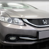 Защита радиатора "Standart" Honda Civic (2012-2015) чёрная купить недорого с доставкой в Нижний-Новгород