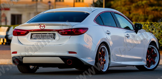 Клыки (накладки) заднего бампера "SkyActivSport" для Mazda 6 (2013-н.в.) купить недорого с доставкой в Нижний-Новгород