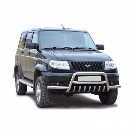 кенгурин «низкий с усами» и дополнительной защитой бампера для У@З 3163 p@triot (d63.5) купить недорого с доставкой в Нижний-Новгород