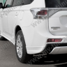 Клыки (накладки) заднего бампера "Broomer Design" для Mitsubishi Outlander (2012-2014) купить недорого с доставкой в Нижний-Новгород