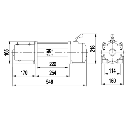 Автомобильная лебедка "Электрик Винч" 9500, электрическая, 12В купить недорого с доставкой в Нижний-Новгород