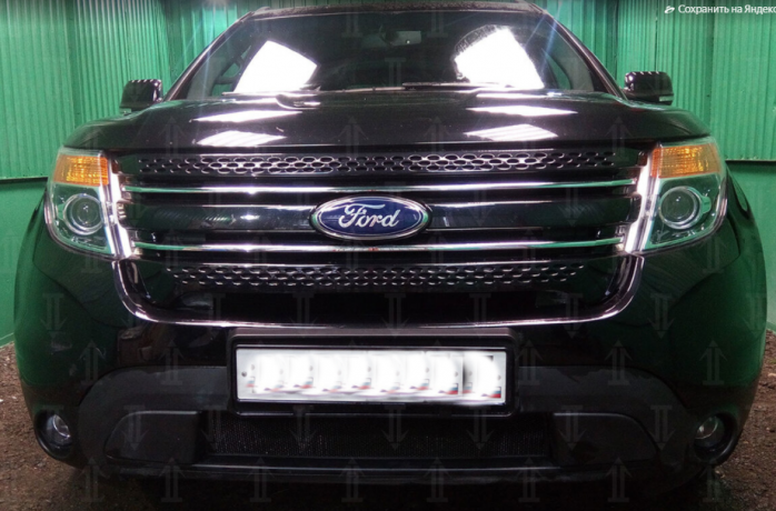 Защита радиатора "Standart" Ford Explorer (2010-2016) чёрная купить недорого с доставкой в Нижний-Новгород