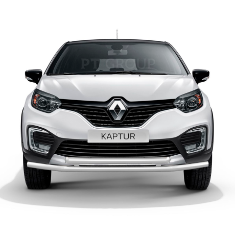 Защита переднего бампера двойная d63/63мм (НПС) RENAULT Kaptur (2016-н.в.) купить недорого с доставкой в Нижний-Новгород