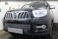 Защита радиатора &quot;Standart&quot; Foton Sauvana (2014-н.в.) верх, чёрная