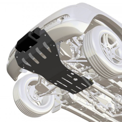 Защита двигателя и редуктора под стационарный кронштейн лебедки для Chevrolet Niv@ (Сталь 3 мм), окраска 3-х слойная