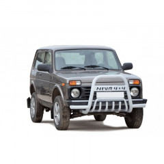 Кенгурин с усами и дополнительной защитой двигателя  B@3 21214, 2131 &quot;L@DA 4х4&quot; (d63.5)